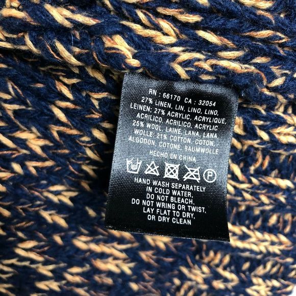 Anthropologie Sparrow Marled Peat Cardigan Linen Wool Open Front Sweater Small - Picture 8 of 8